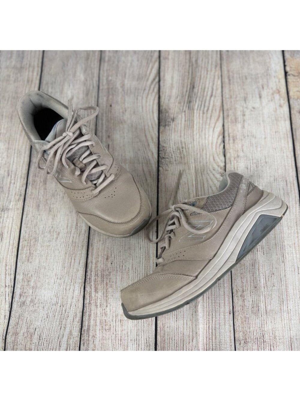 New Balance 928v3 Walking Shoes Grey Leather Rollbar Stability Post System Sz 8